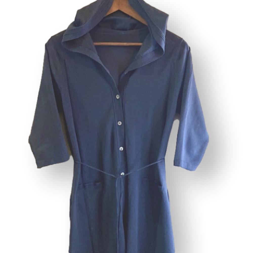 Caposhie| Long Hooded Cardigan Button Up.